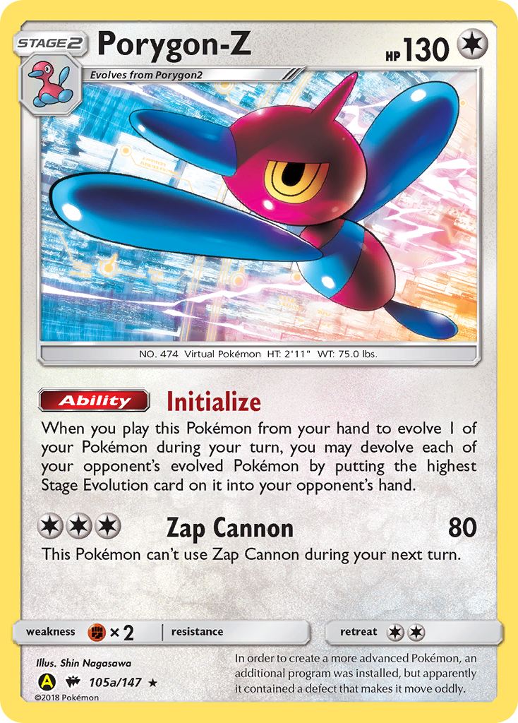 Porygon-Z (105a/147) (Alternate Art Promo) [Sun & Moon: Burning Shadows] - Card Brawlers | Quebec | Canada | Yu-Gi-Oh!