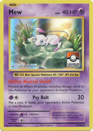 Mew (53/108) (League Promo 2nd Place) [XY: Evolutions] - Card Brawlers | Quebec | Canada | Yu-Gi-Oh!