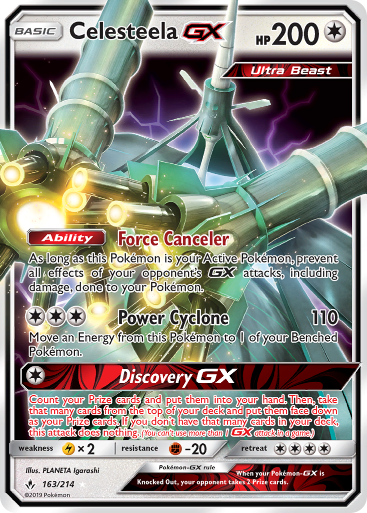 Celesteela GX (163/214) [Sun & Moon: Unbroken Bonds] - Card Brawlers | Quebec | Canada | Yu-Gi-Oh!
