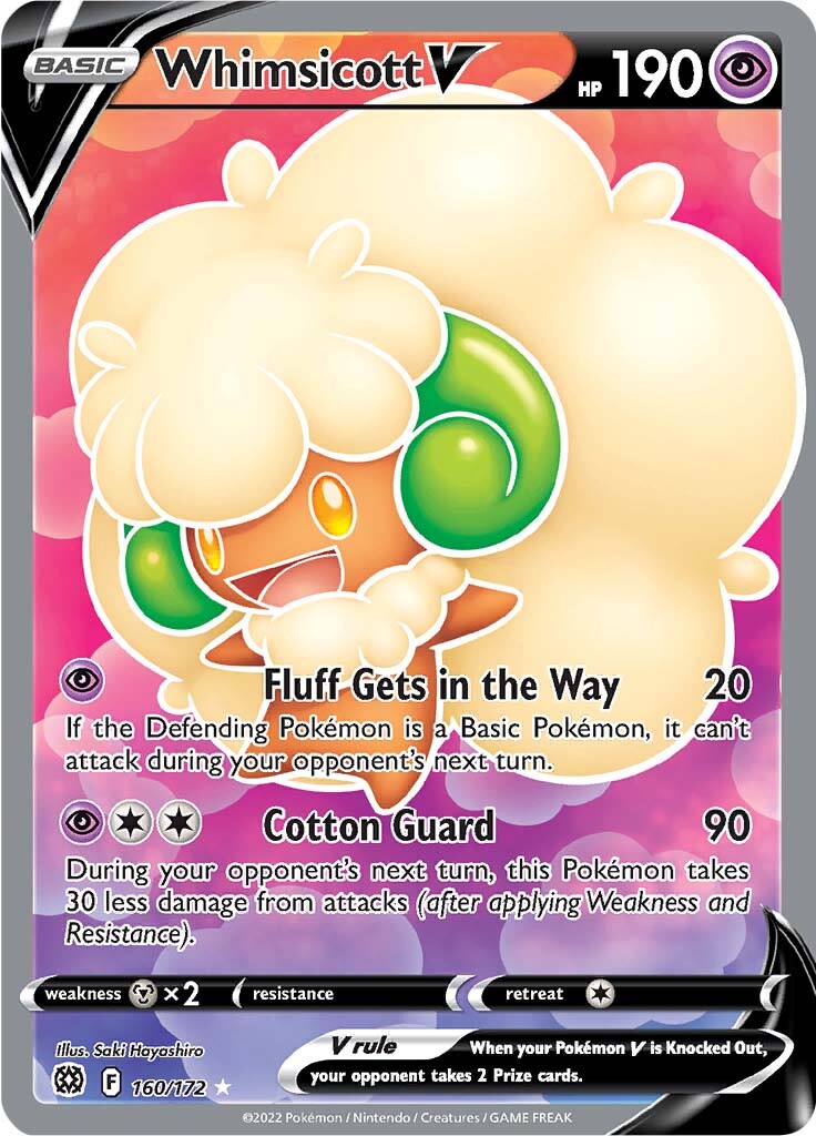Whimsicott V (160/172) [Sword & Shield: Brilliant Stars] - Card Brawlers | Quebec | Canada | Yu-Gi-Oh!