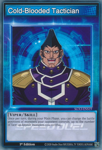 Cold-Blooded Tactician [SGX3-ENS19] Common - Card Brawlers | Quebec | Canada | Yu-Gi-Oh!