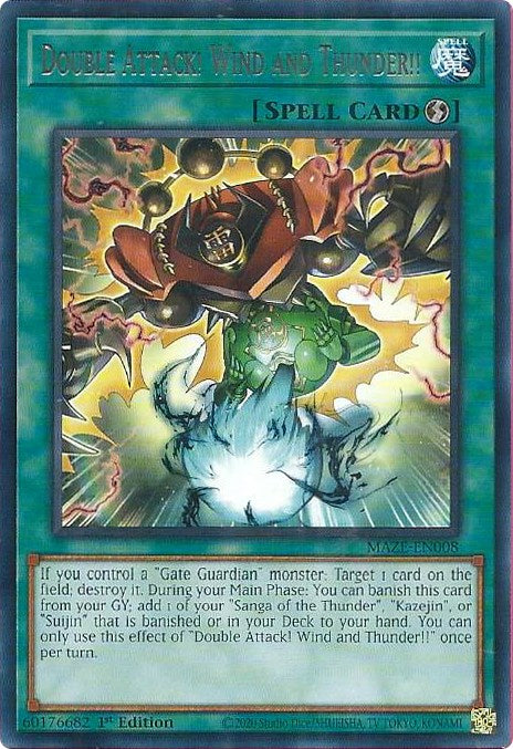 Double Attack! Wind and Thunder!! [MAZE-EN008] Rare - Card Brawlers | Quebec | Canada | Yu-Gi-Oh!