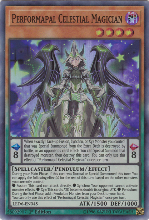 Performapal Celestial Magician [LED6-EN045] Super Rare - Card Brawlers | Quebec | Canada | Yu-Gi-Oh!