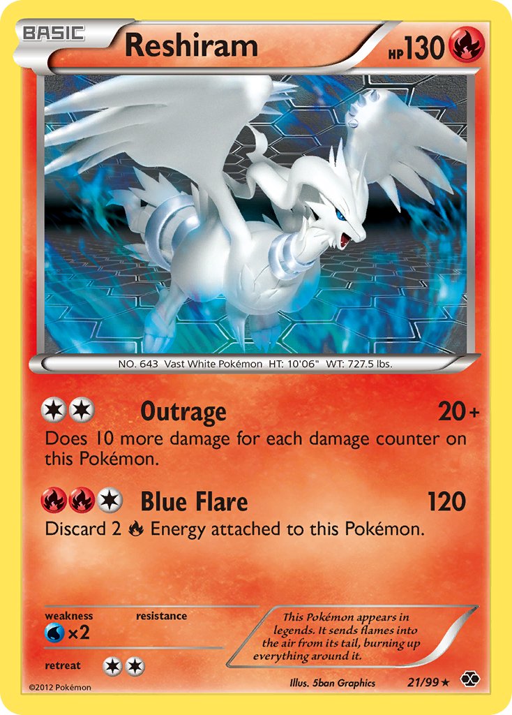 Reshiram (21/99) (Theme Deck Exclusive) [Black & White: Next Destinies] - Card Brawlers | Quebec | Canada | Yu-Gi-Oh!