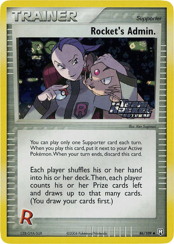 Rocket's Admin. (86/109) (Stamped) [EX: Team Rocket Returns] - Card Brawlers | Quebec | Canada | Yu-Gi-Oh!