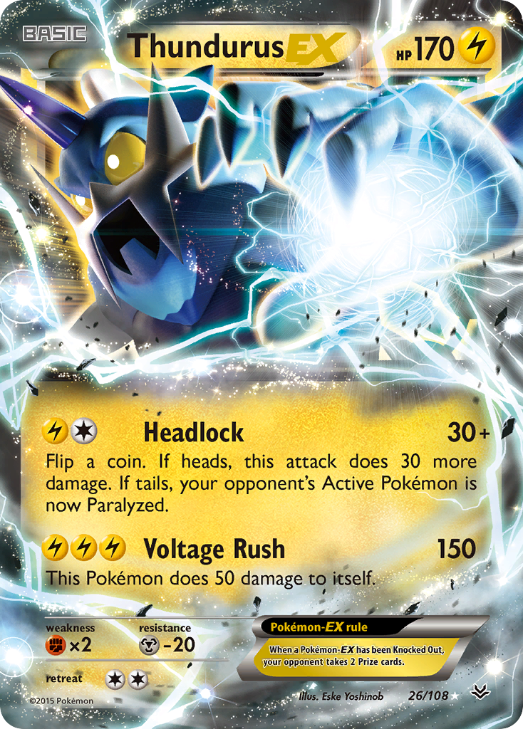 Thundurus EX (26/108) [XY: Roaring Skies] - Card Brawlers | Quebec | Canada | Yu-Gi-Oh!