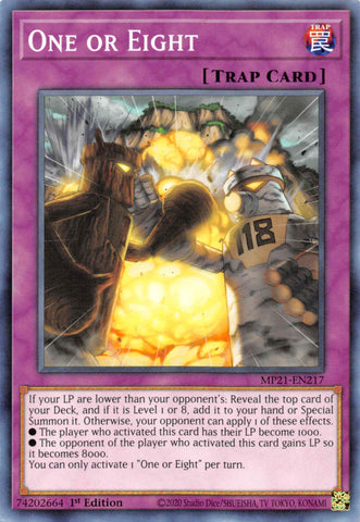 One or Eight [MP21-EN217] Common - Card Brawlers | Quebec | Canada | Yu-Gi-Oh!