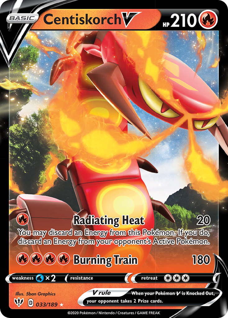Centiskorch V (033/189) [Sword & Shield: Darkness Ablaze] - Card Brawlers | Quebec | Canada | Yu-Gi-Oh!