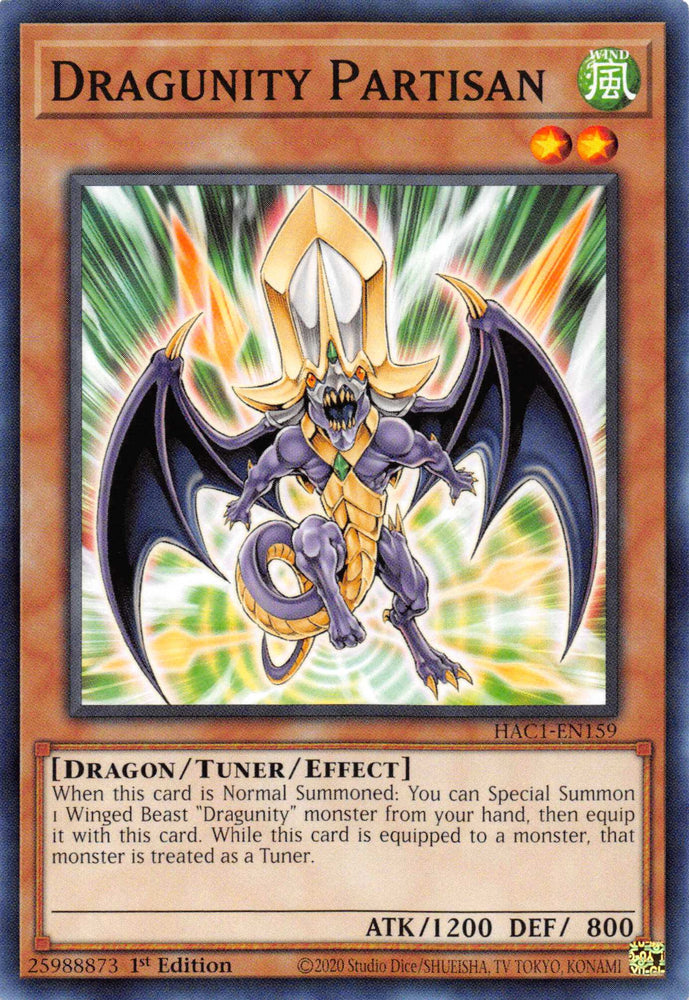 Dragunity Partisan [HAC1-EN159] Common - Card Brawlers | Quebec | Canada | Yu-Gi-Oh!