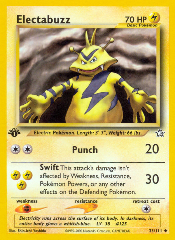 Electabuzz (33/111) [Neo Genesis 1st Edition] - Card Brawlers | Quebec | Canada | Yu-Gi-Oh!