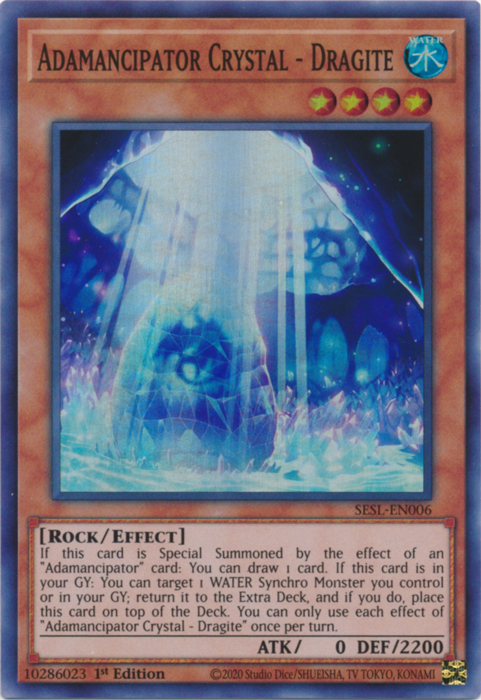 Adamancipator Crystal - Dragite [SESL-EN006] Super Rare - Card Brawlers | Quebec | Canada | Yu-Gi-Oh!