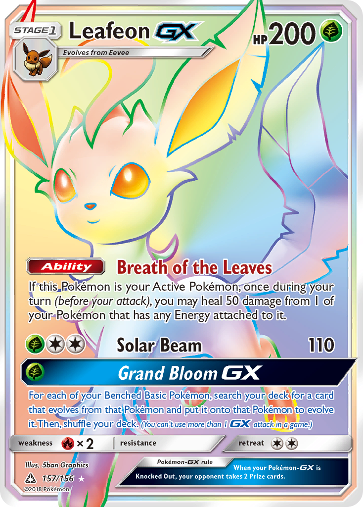 Leafeon GX (157/156) [Sun & Moon: Ultra Prism] - Card Brawlers | Quebec | Canada | Yu-Gi-Oh!