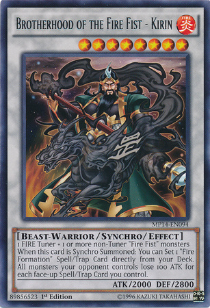 Brotherhood of the Fire Fist - Kirin [MP14-EN094] Rare - Yu-Gi-Oh! - Card Brawlers | Quebec | Canada |