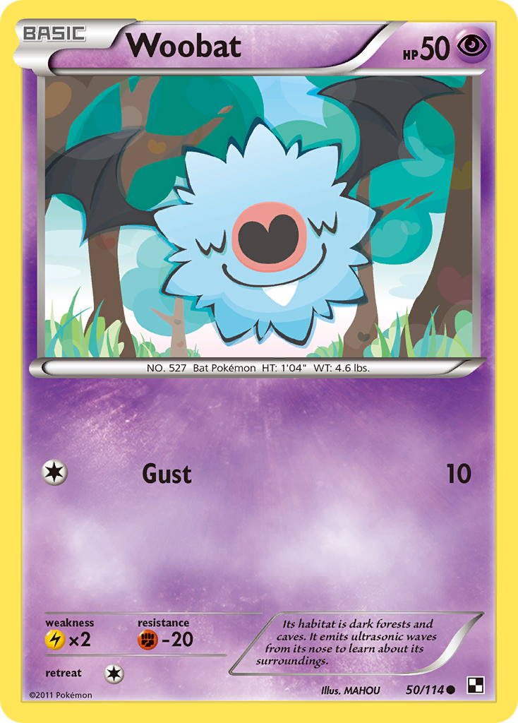 Woobat (50/114) [Black & White: Base Set] - Card Brawlers | Quebec | Canada | Yu-Gi-Oh!