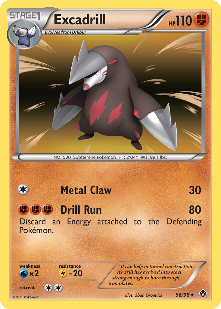 Excadrill (56/98) [Black & White: Emerging Powers] - Card Brawlers | Quebec | Canada | Yu-Gi-Oh!