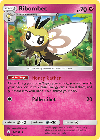 Ribombee (96/147) [Sun & Moon: Burning Shadows] - Card Brawlers | Quebec | Canada | Yu-Gi-Oh!