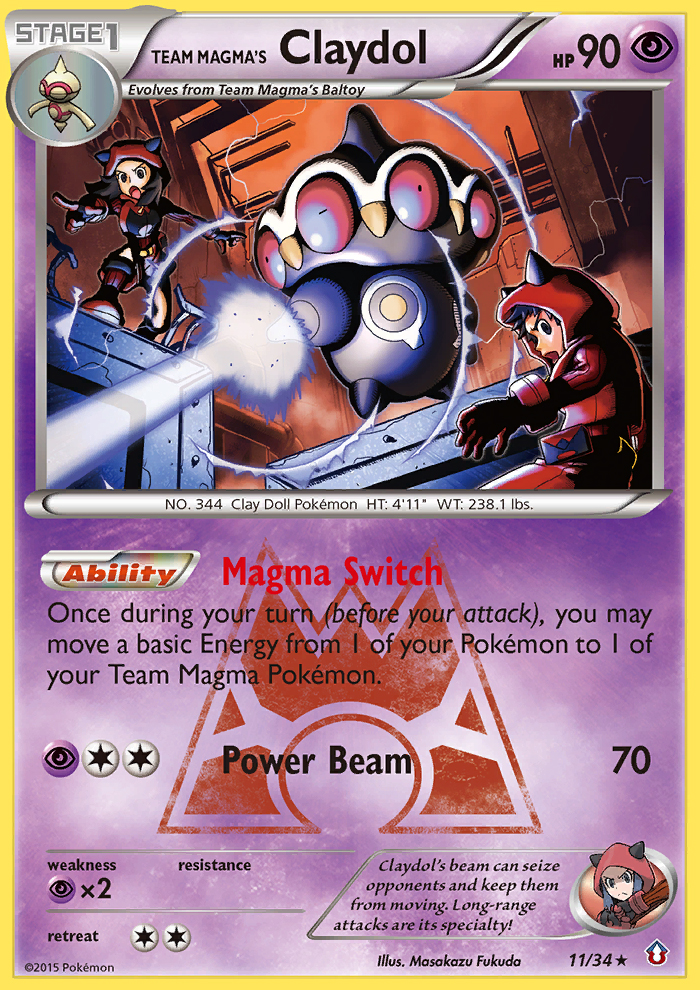 Team Magma's Claydol (11/34) [XY: Double Crisis] - Card Brawlers | Quebec | Canada | Yu-Gi-Oh!