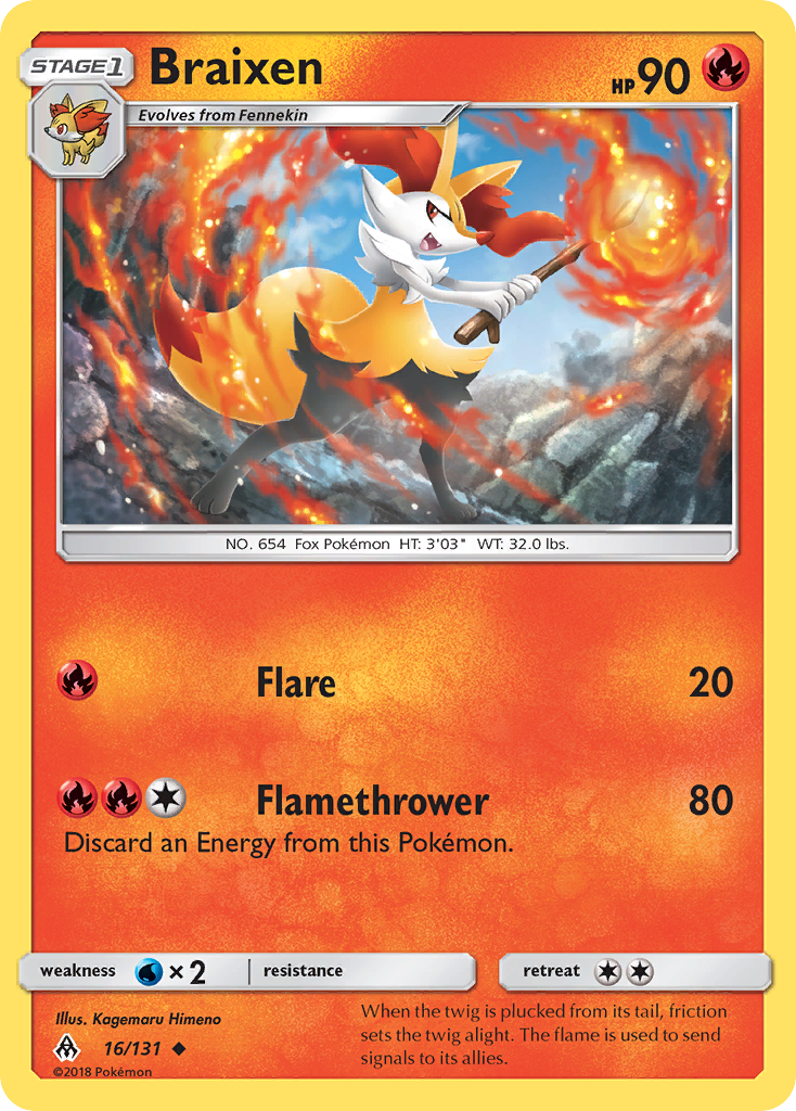 Braixen (16/131) [Sun & Moon: Forbidden Light] - Card Brawlers | Quebec | Canada | Yu-Gi-Oh!