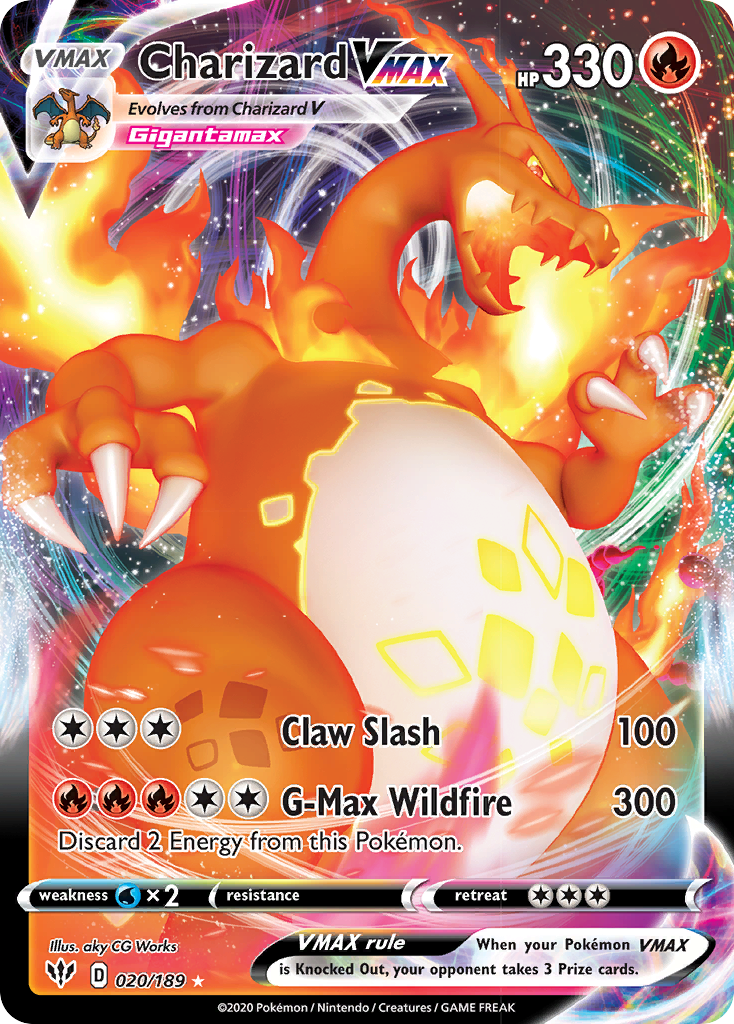 Charizard VMAX (020/189) [Sword & Shield: Darkness Ablaze] - Card Brawlers | Quebec | Canada | Yu-Gi-Oh!