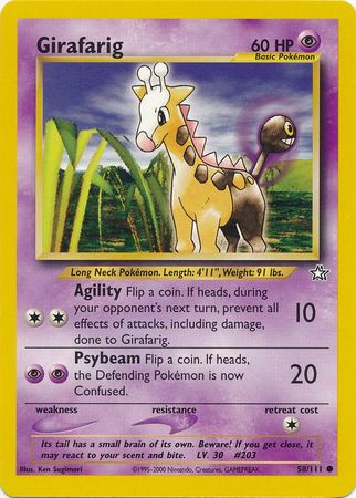 Girafarig (58/111) [Neo Genesis Unlimited] - Card Brawlers | Quebec | Canada | Yu-Gi-Oh!