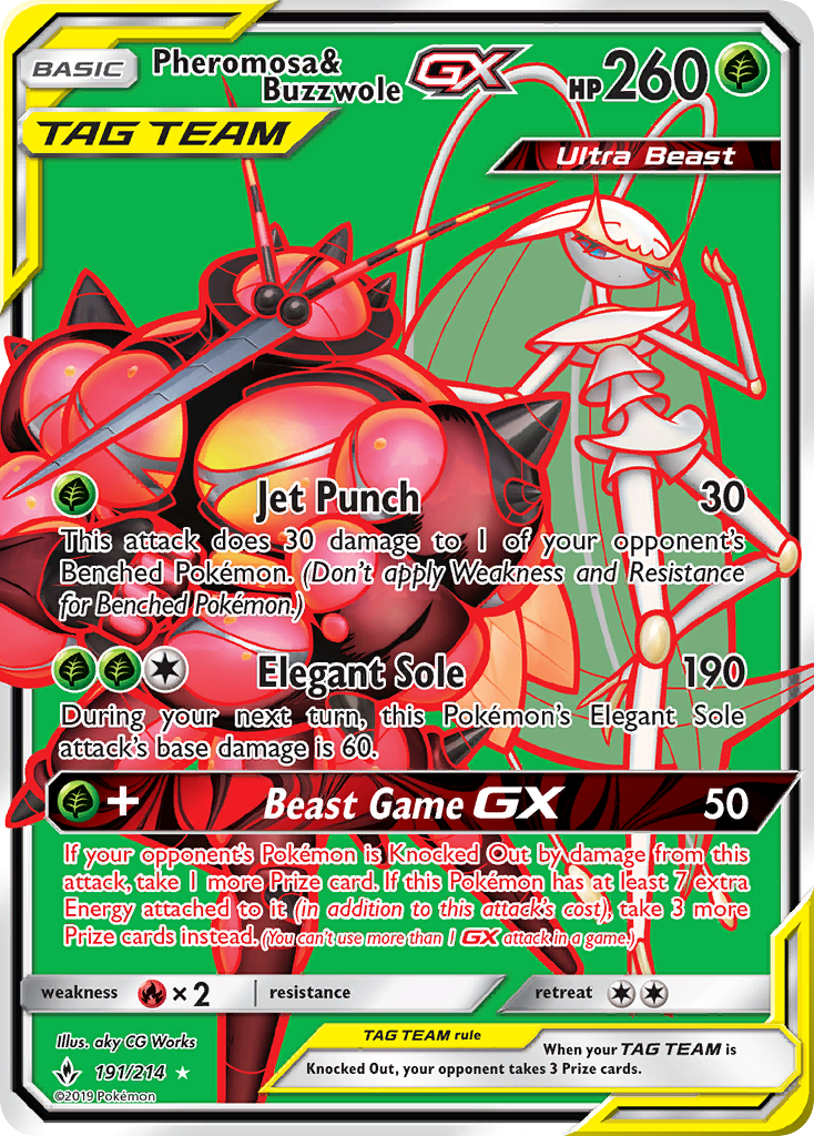 Pheromosa & Buzzwole GX (191/214) [Sun & Moon: Unbroken Bonds] - Card Brawlers | Quebec | Canada | Yu-Gi-Oh!