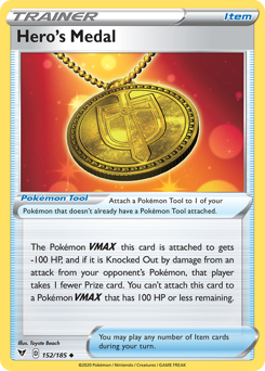 Hero's Medal (152/185) [Sword & Shield: Vivid Voltage] - Card Brawlers | Quebec | Canada | Yu-Gi-Oh!