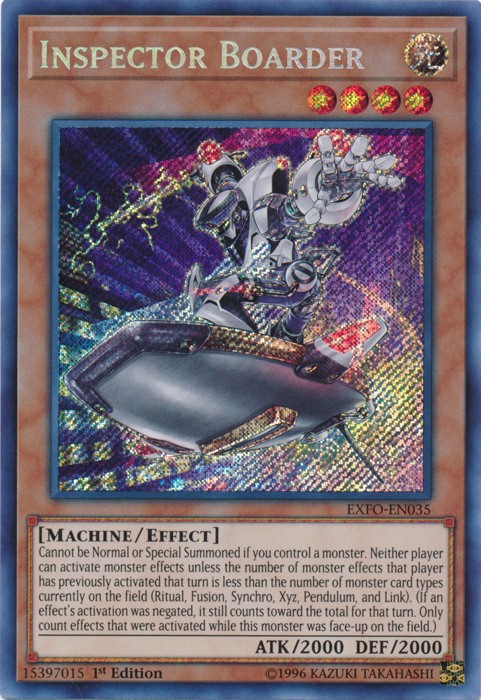 Inspector Boarder [EXFO-EN035] Secret Rare - Yu-Gi-Oh! - Card Brawlers | Quebec | Canada |