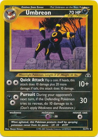 Umbreon (32/75) [Neo Discovery Unlimited] - Card Brawlers | Quebec | Canada | Yu-Gi-Oh!