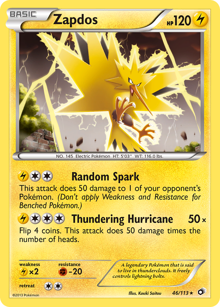 Zapdos (46/113) (Theme Deck Exclusive) [Black & White: Legendary Treasures] - Card Brawlers | Quebec | Canada | Yu-Gi-Oh!