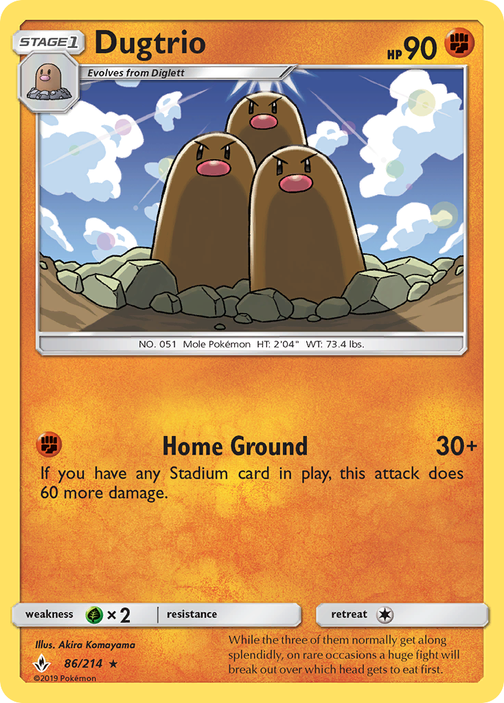 Dugtrio (86/214) [Sun & Moon: Unbroken Bonds] - Card Brawlers | Quebec | Canada | Yu-Gi-Oh!
