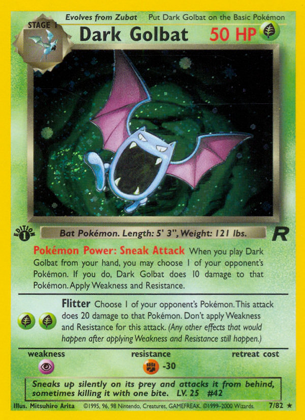 Dark Golbat (7/82) [Team Rocket 1st Edition] - Card Brawlers | Quebec | Canada | Yu-Gi-Oh!