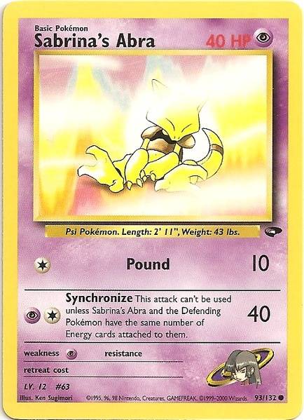 Sabrina's Abra (93/132) [Gym Challenge Unlimited] - Card Brawlers | Quebec | Canada | Yu-Gi-Oh!