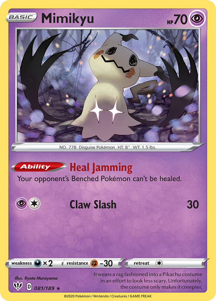 Mimikyu (081/189) [Sword & Shield: Darkness Ablaze] - Card Brawlers | Quebec | Canada | Yu-Gi-Oh!