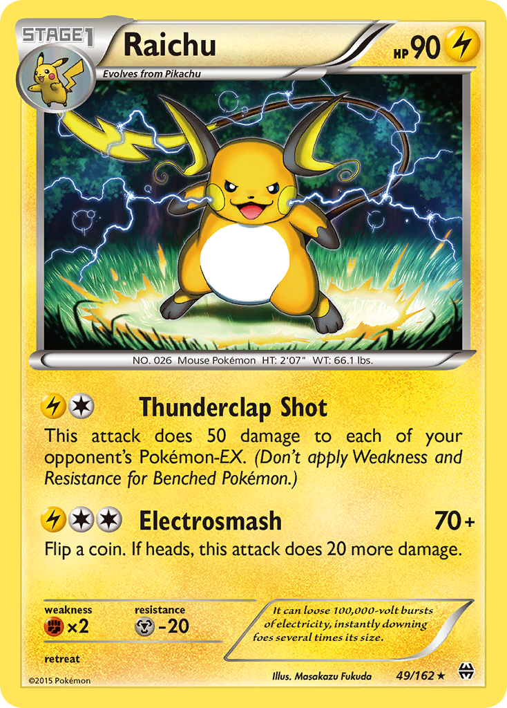 Raichu (49/162) [XY: BREAKthrough] - Card Brawlers | Quebec | Canada | Yu-Gi-Oh!