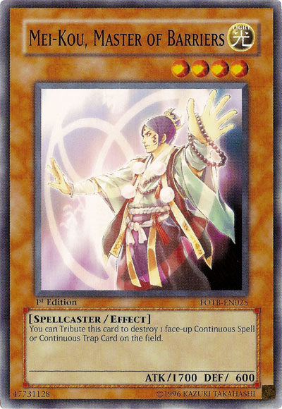 Mei-kou, Master of Barriers [FOTB-EN025] Common - Card Brawlers | Quebec | Canada | Yu-Gi-Oh!