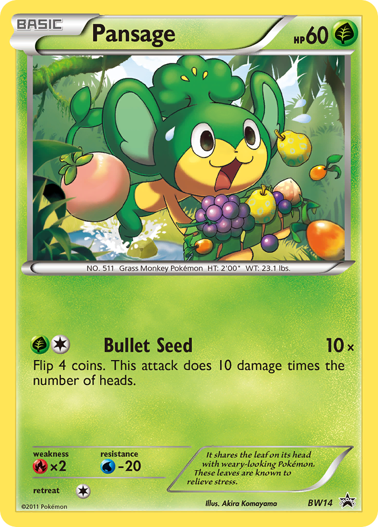 Pansage (BW14) [Black & White: Black Star Promos] - Card Brawlers | Quebec | Canada | Yu-Gi-Oh!