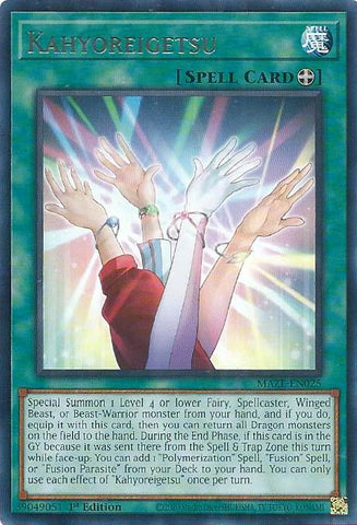 Kahyoreigetsu [MAZE-EN025] Rare - Card Brawlers | Quebec | Canada | Yu-Gi-Oh!