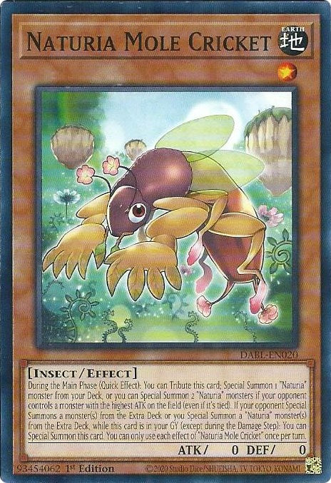 Naturia Mole Cricket [DABL-EN020] Common - Card Brawlers | Quebec | Canada | Yu-Gi-Oh!