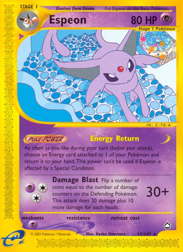 Espeon (11/147) [Aquapolis] - Card Brawlers | Quebec | Canada | Yu-Gi-Oh!