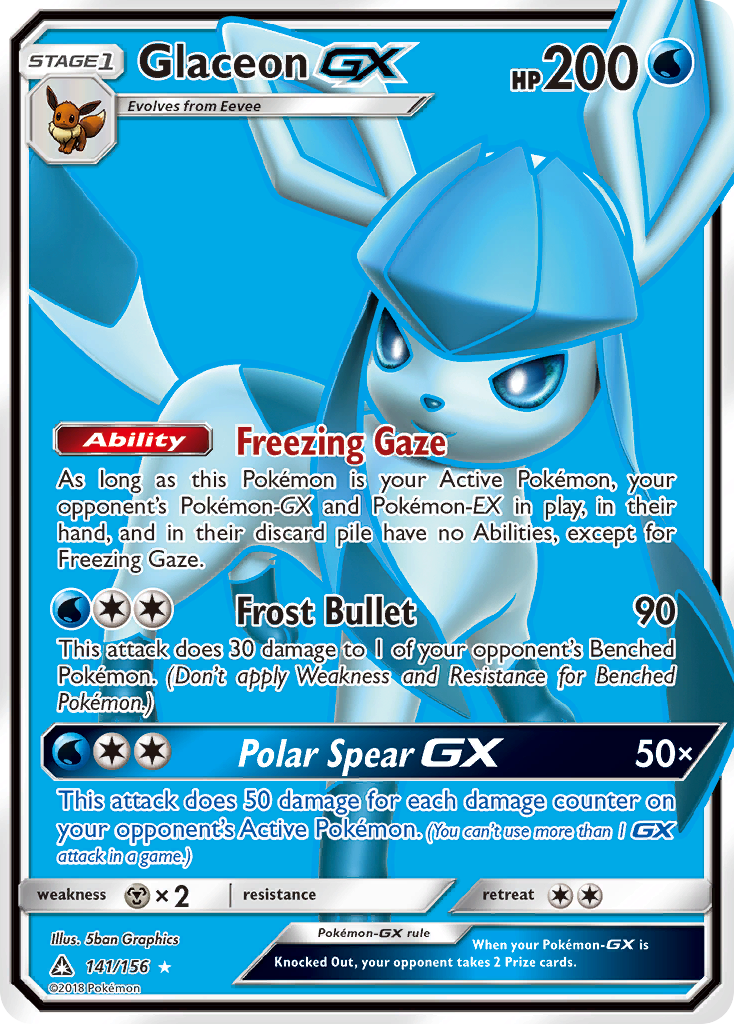 Glaceon GX (141/156) [Sun & Moon: Ultra Prism] - Card Brawlers | Quebec | Canada | Yu-Gi-Oh!