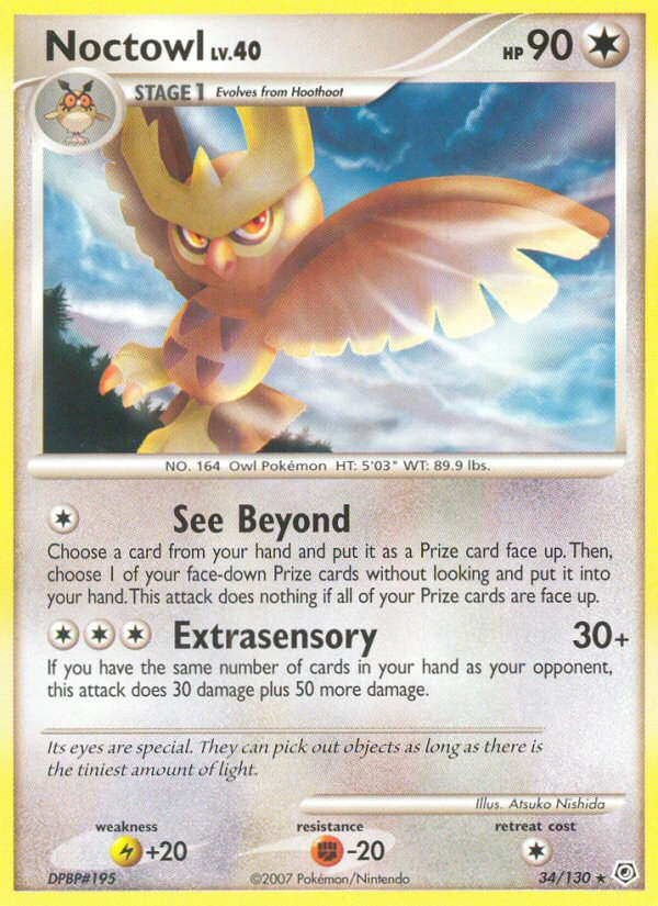 Noctowl (34/130) [Diamond & Pearl: Base Set] - Card Brawlers | Quebec | Canada | Yu-Gi-Oh!