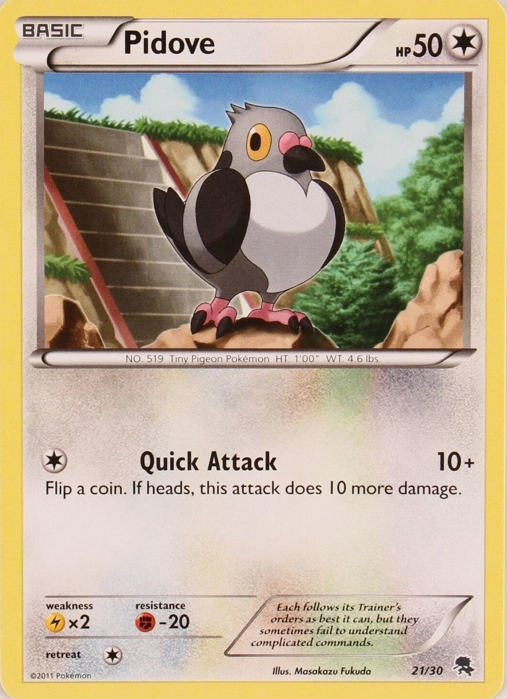 Pidove (21/30) [Black & White: Trainer Kit - Zoroark] - Card Brawlers | Quebec | Canada | Yu-Gi-Oh!