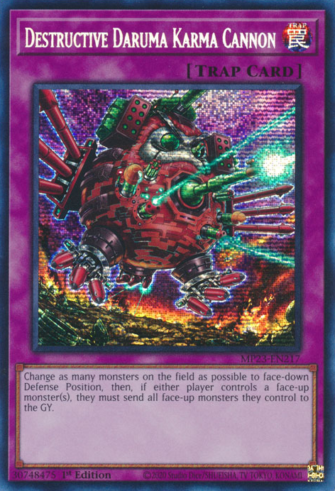 Destructive Daruma Karma Cannon [MP23-EN217] Prismatic Secret Rare - Card Brawlers | Quebec | Canada | Yu-Gi-Oh!