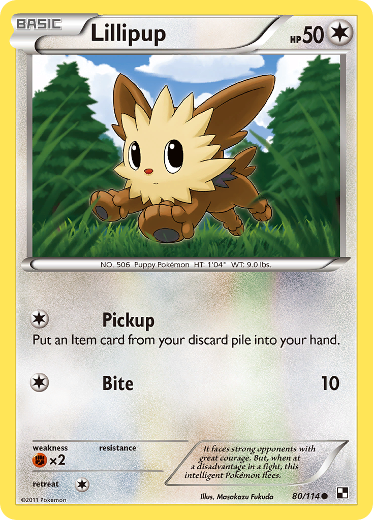 Lillipup (80/114) [Black & White: Base Set] - Card Brawlers | Quebec | Canada | Yu-Gi-Oh!