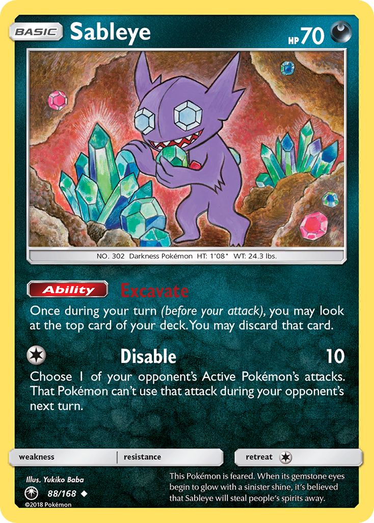 Sableye (88/168) [Sun & Moon: Celestial Storm] - Card Brawlers | Quebec | Canada | Yu-Gi-Oh!