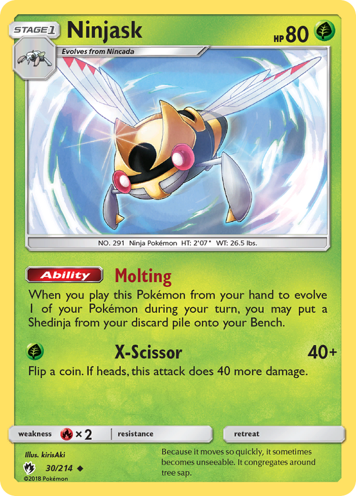 Ninjask (30/214) [Sun & Moon: Lost Thunder] - Card Brawlers | Quebec | Canada | Yu-Gi-Oh!