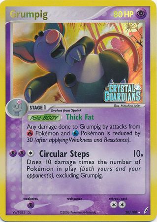 Grumpig (20/100) (Stamped) [EX: Crystal Guardians] - Card Brawlers | Quebec | Canada | Yu-Gi-Oh!