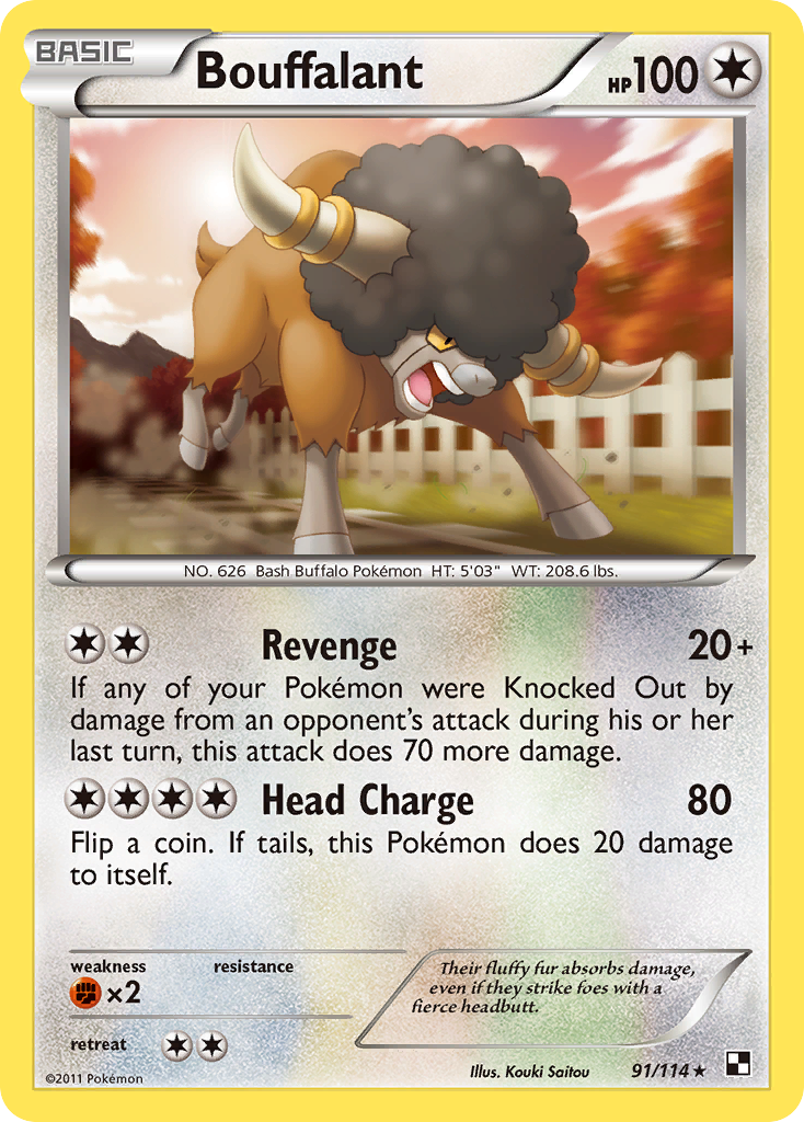Bouffalant (91/114) [Black & White: Base Set] - Card Brawlers | Quebec | Canada | Yu-Gi-Oh!