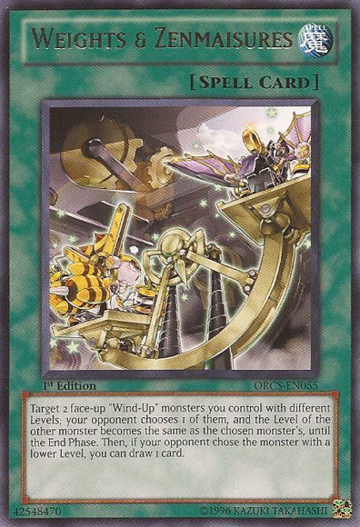 Weights & Zenmaisures [ORCS-EN055] Rare - Card Brawlers | Quebec | Canada | Yu-Gi-Oh!