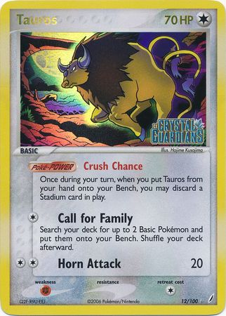 Tauros (12/100) (Stamped) [EX: Crystal Guardians] - Card Brawlers | Quebec | Canada | Yu-Gi-Oh!